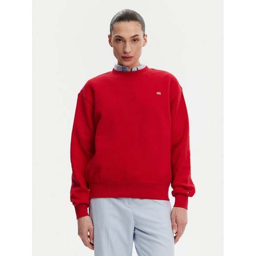 Tommy Hilfiger Bluza WW0WW45980 Czerwony Regular Fit ze sklepu MODIVO w kategorii Bluzy damskie - zdjęcie 182593867