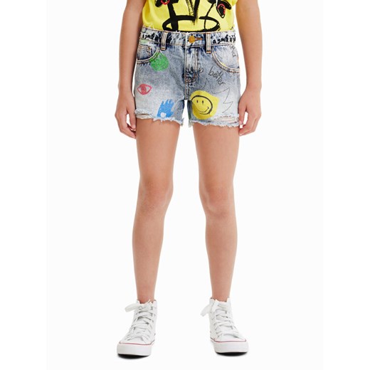 Desigual Szorty jeansowe 23SGDD10 Niebieski Regular Fit ze sklepu MODIVO w kategorii Spodenki dziewczęce - zdjęcie 182593868