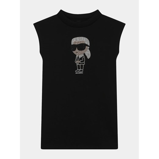 Karl Lagerfeld Kids Sukienka codzienna Z30076 S Czarny Regular Fit ze sklepu MODIVO w kategorii Sukienki dziewczęce - zdjęcie 182593935