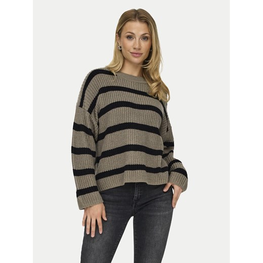 JDY Sweter Justy 15264902 Brązowy Regular Fit Jdy L MODIVO