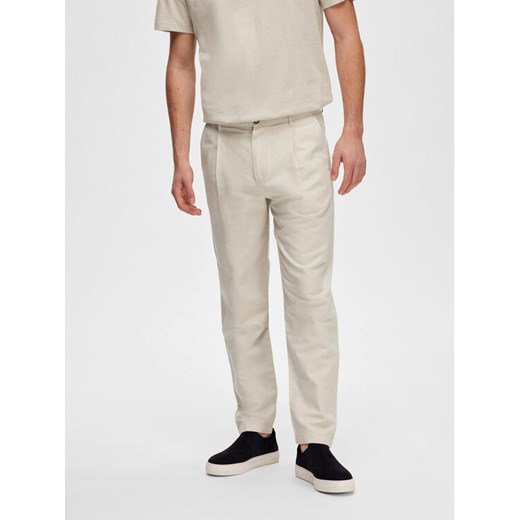 Selected Homme Chinosy 16089420 Szary Slim Tapered Fit ze sklepu MODIVO w kategorii Spodnie męskie - zdjęcie 182593995