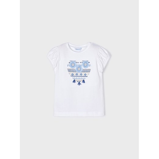 Mayoral T-Shirt 3058 Biały ze sklepu MODIVO w kategorii Bluzki dziewczęce - zdjęcie 182594005