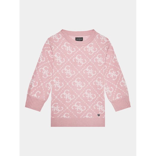 Guess Sukienka codzienna K3BK28 Z39N0 Różowy Regular Fit ze sklepu MODIVO w kategorii Sukienki dziewczęce - zdjęcie 182594025