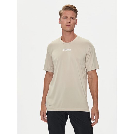 adidas T-Shirt Terrex Multi IP4779 Beżowy Regular Fit ze sklepu MODIVO w kategorii T-shirty męskie - zdjęcie 182594037
