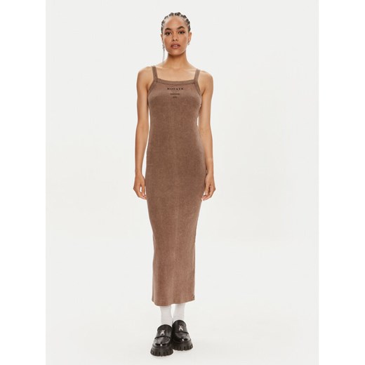 ROTATE Sukienka letnia Vigdis 1124431705 Brązowy Slim Fit ze sklepu MODIVO w kategorii Sukienki - zdjęcie 182594097