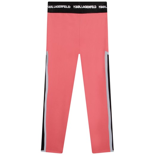 Karl Lagerfeld Kids Legginsy Z14202 M Różowy Regular Fit ze sklepu MODIVO w kategorii Spodnie dziewczęce - zdjęcie 182594099