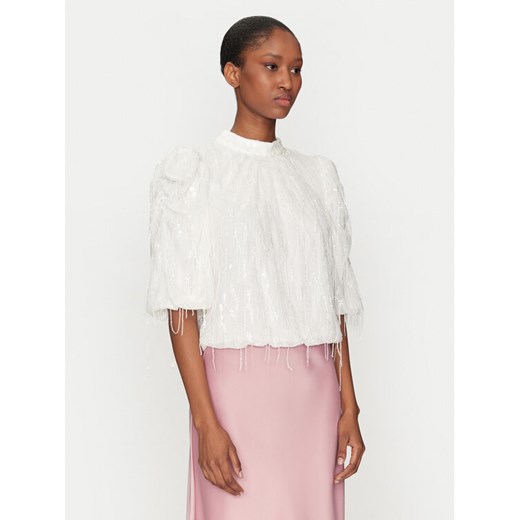 YAS Bluzka Bolina 26036686 Biały Regular Fit ze sklepu MODIVO w kategorii Bluzki damskie - zdjęcie 182594107