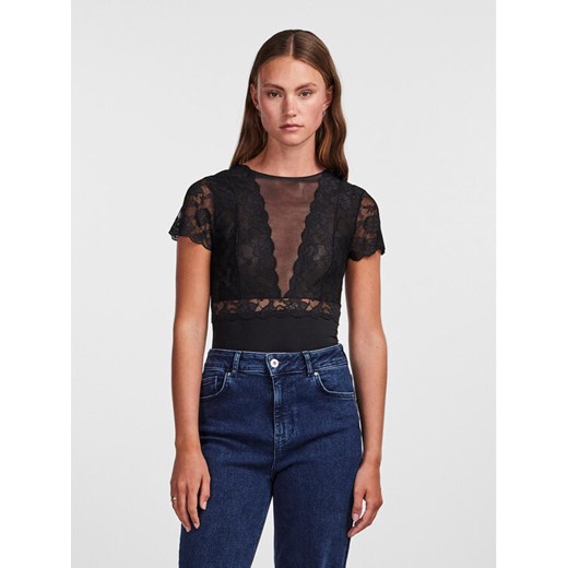 Pieces Body Sicca 17095132 Czarny Slim Fit ze sklepu MODIVO w kategorii Bluzki damskie - zdjęcie 182594215