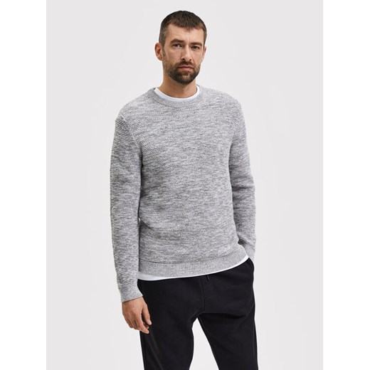 Selected Homme Sweter Vince 16059390 Szary Regular Fit ze sklepu MODIVO w kategorii Swetry męskie - zdjęcie 182594248
