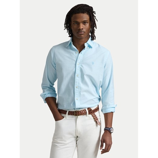 Polo Ralph Lauren Koszula 710968913005 Błękitny Custom Fit ze sklepu MODIVO w kategorii Koszule męskie - zdjęcie 182594375