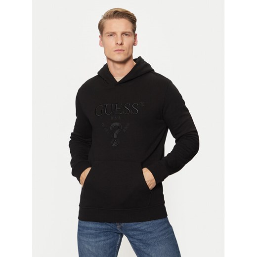 Guess Bluza M5RQ36 KCN01 Czarny Regular Fit ze sklepu MODIVO w kategorii Bluzy męskie - zdjęcie 182594425