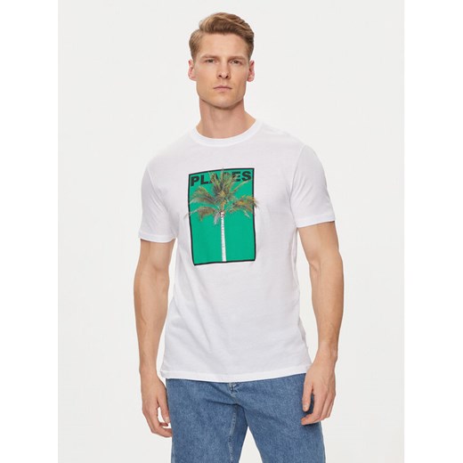 United Colors Of Benetton T-Shirt 3P7XU108X Biały Regular Fit ze sklepu MODIVO w kategorii T-shirty męskie - zdjęcie 182594445