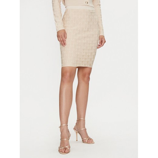 Marciano Guess Spódnica ołówkowa 4YGD23 5718Z Écru Slim Fit ze sklepu MODIVO w kategorii Spódnice - zdjęcie 182594485