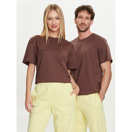 Pangaia T-Shirt 365 With C-Fiber Brązowy Regular Fit ze sklepu MODIVO w kategorii Bluzki damskie - zdjęcie 182594497