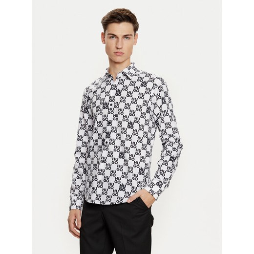 Hugo Koszula Ermo 50534257 Biały Slim Fit ze sklepu MODIVO w kategorii Koszule męskie - zdjęcie 182594636