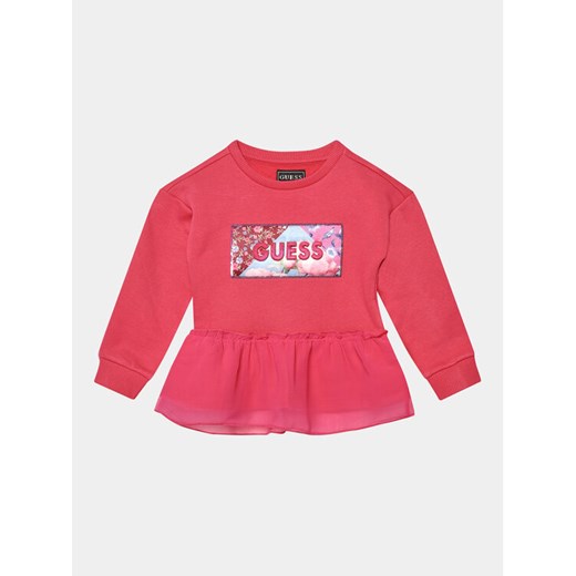 Guess Bluzka K3BQ04 KAV34 Różowy Regular Fit ze sklepu MODIVO w kategorii Bluzki dziewczęce - zdjęcie 182594745