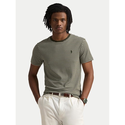 Polo Ralph Lauren T-Shirt 710961128001 Brązowy Custom Fit ze sklepu MODIVO w kategorii T-shirty męskie - zdjęcie 182594748