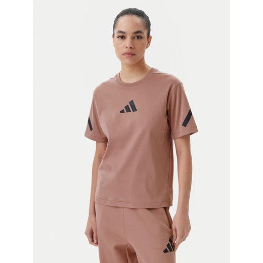 adidas T-Shirt Z.N.E. JC9311 Różowy Regular Fit ze sklepu MODIVO w kategorii Bluzki damskie - zdjęcie 182594849