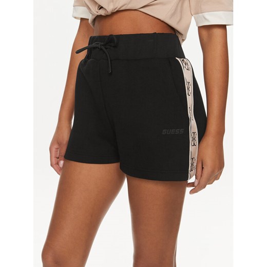 Guess Szorty sportowe Britney V3GD13 KB3P2 Czarny Loose Fit ze sklepu MODIVO w kategorii Szorty - zdjęcie 182594958