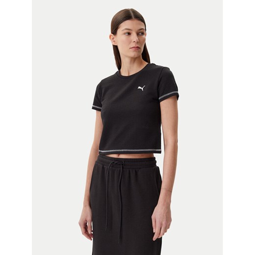 Puma T-Shirt Dare To 629806 Czarny Slim Fit ze sklepu MODIVO w kategorii Bluzki damskie - zdjęcie 182594977