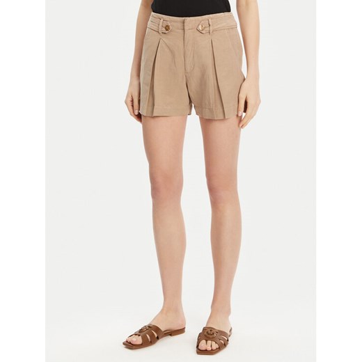Guess Szorty materiałowe W5GD1J WG8N0 Beżowy Relaxed Fit ze sklepu MODIVO w kategorii Szorty - zdjęcie 182595046
