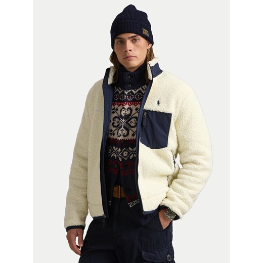 Polo Ralph Lauren Polar 710951701001 Écru Regular Fit ze sklepu MODIVO w kategorii Bluzy męskie - zdjęcie 182595147