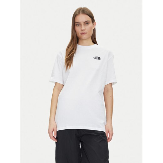The North Face T-Shirt NF0A87NQFN41 Biały Oversize ze sklepu MODIVO w kategorii Bluzki damskie - zdjęcie 182595228