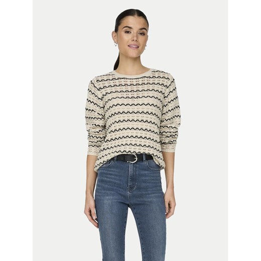 ONLY Sweter Asa 15324522 Beżowy Regular Fit ze sklepu MODIVO w kategorii Swetry damskie - zdjęcie 182595289