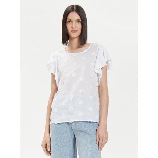United Colors Of Benetton Bluzka 30BYD107A Biały Regular Fit ze sklepu MODIVO w kategorii Bluzki damskie - zdjęcie 182595309