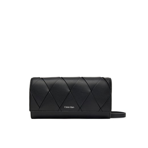 Calvin Klein Torebka Ck Woven Convertible Wallet Bag K60K612970 Czarny ze sklepu MODIVO w kategorii Listonoszki - zdjęcie 182595326