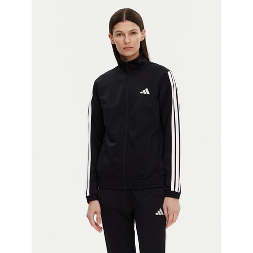 adidas Bluza Tricot 3-Stripes JC8889 Czarny Regular Fit ze sklepu MODIVO w kategorii Bluzy damskie - zdjęcie 182595329