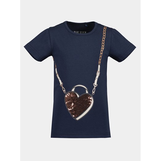 Blue Seven T-Shirt 702312 X Granatowy Regular Fit ze sklepu MODIVO w kategorii Bluzki dziewczęce - zdjęcie 182595398