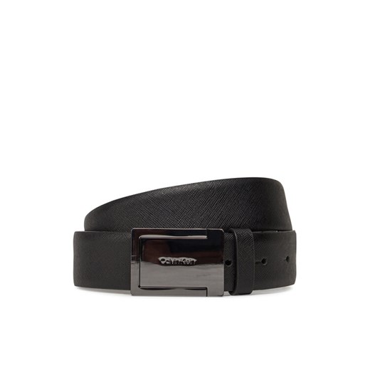Calvin Klein Pasek Męski Formal Plaque Tex 35Mm K50K512843 Czarny ze sklepu MODIVO w kategorii Paski męskie - zdjęcie 182595409