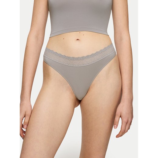 Triumph Stringi Feel Of Modal 10219764 Szary ze sklepu MODIVO w kategorii Majtki damskie - zdjęcie 182595509