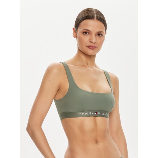 Tommy Hilfiger Góra od bikini UW0UW04108 Zielony ze sklepu MODIVO w kategorii Stroje kąpielowe - zdjęcie 182595548
