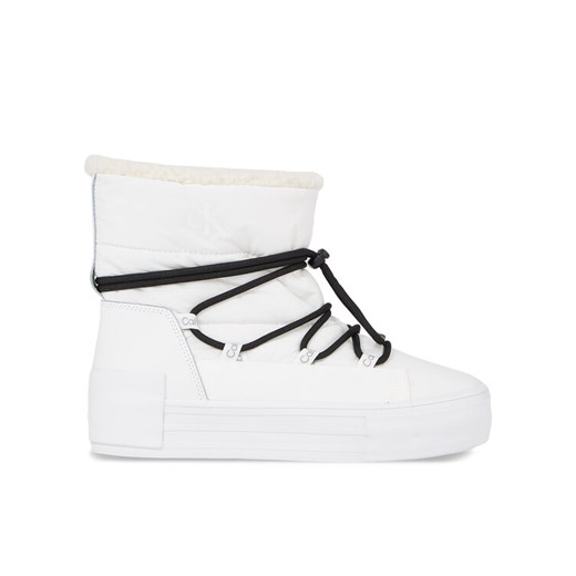 Calvin Klein Jeans Śniegowce Bold Vulc Flatf Snow Boot Wn YW0YW01181 Biały ze sklepu MODIVO w kategorii Śniegowce damskie - zdjęcie 182595589