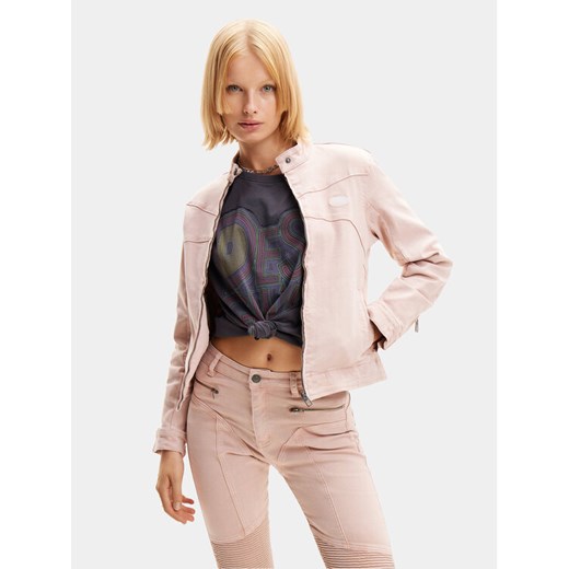 Desigual Kurtka jeansowa California 24SWED49 Różowy Regular Fit ze sklepu MODIVO w kategorii Kurtki damskie - zdjęcie 182595608