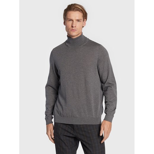 Boss Golf Musso-P 50468262 Szary Slim Fit ze sklepu MODIVO w kategorii Swetry męskie - zdjęcie 182595615