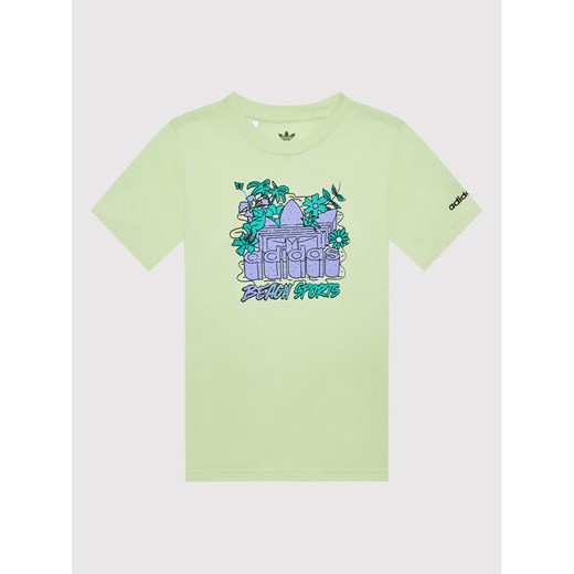 adidas T-Shirt Graphic Stoked Beach HF7434 Żółty Regular Fit 14_15Y MODIVO