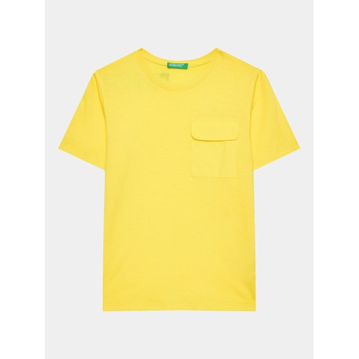 United Colors Of Benetton T-Shirt 3096G1097 Żółty Regular Fit ze sklepu MODIVO w kategorii T-shirty chłopięce - zdjęcie 182595679