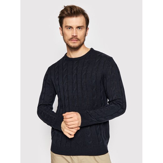 Brave Soul Sweter MK-181MAOC Granatowy Regular Fit ze sklepu MODIVO w kategorii Swetry męskie - zdjęcie 182595765