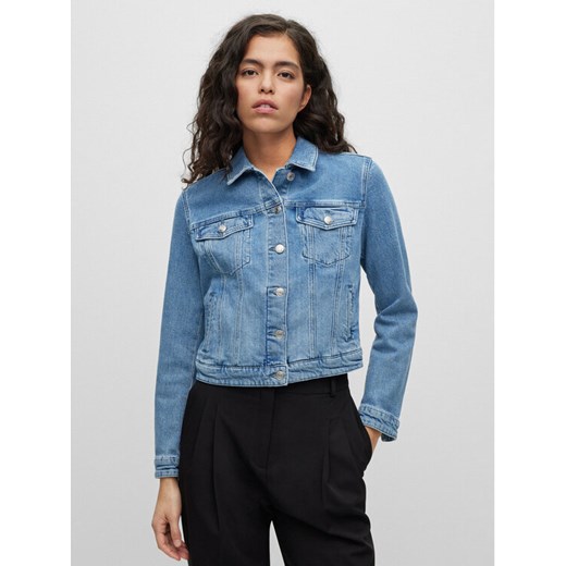Hugo Kurtka jeansowa 50488939 Niebieski Slim Fit ze sklepu MODIVO w kategorii Kurtki damskie - zdjęcie 182595799