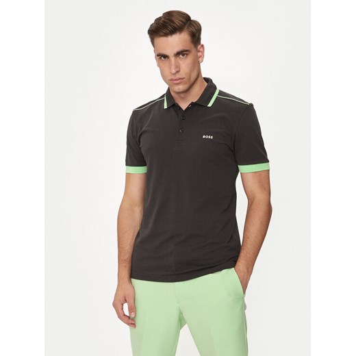 Boss Polo Paddy 1 50512995 Szary Regular Fit ze sklepu MODIVO w kategorii T-shirty męskie - zdjęcie 182595866