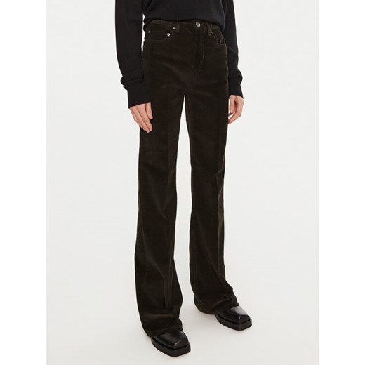 AMI PARIS Spodnie materiałowe FTR420.CO0089 Brązowy Flare Fit ze sklepu MODIVO w kategorii Spodnie damskie - zdjęcie 182595868