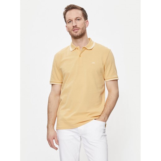 Selected Homme Polo 16087840 Beżowy Regular Fit ze sklepu MODIVO w kategorii T-shirty męskie - zdjęcie 182595925