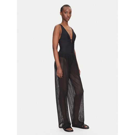 Hunkemöller Spodnie materiałowe 301754 Czarny Relaxed Fit ze sklepu MODIVO w kategorii Odzież plażowa - zdjęcie 182596017