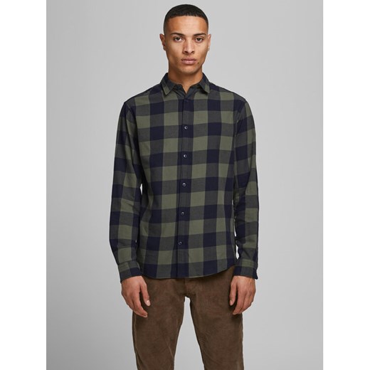 Jack&Jones Koszula 12181602 Zielony Slim Fit ze sklepu MODIVO w kategorii Koszule męskie - zdjęcie 182596048