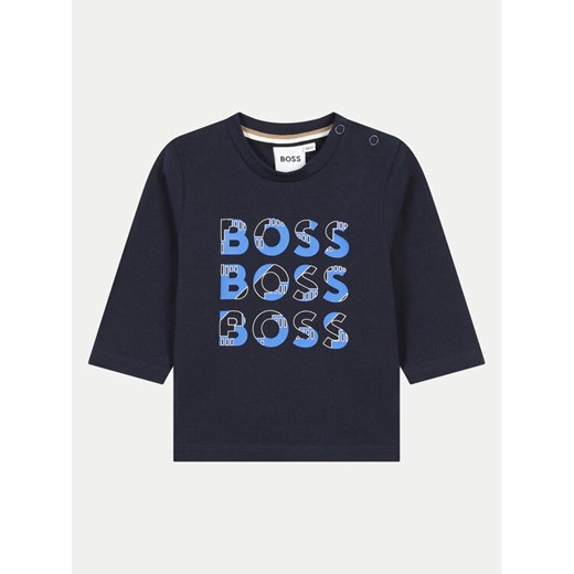 Boss Bluzka J51291 M Granatowy Regular Fit ze sklepu MODIVO w kategorii Bluzy i swetry - zdjęcie 182596085