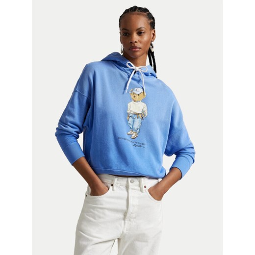 Polo Ralph Lauren Bluza 211965110001 Niebieski Relaxed Fit ze sklepu MODIVO w kategorii Bluzy damskie - zdjęcie 182596097