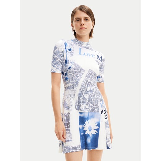 Desigual Sukienka codzienna MONSIEUR CHRISTIAN LACROIX Clavelitos 24SWVK54 Niebieski Regular Fit ze sklepu MODIVO w kategorii Sukienki - zdjęcie 182596109
